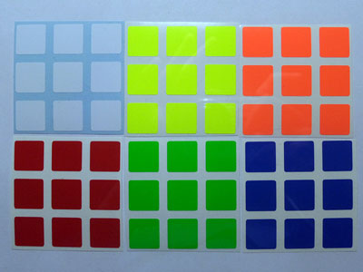 Наклейки на кубик Рубіка